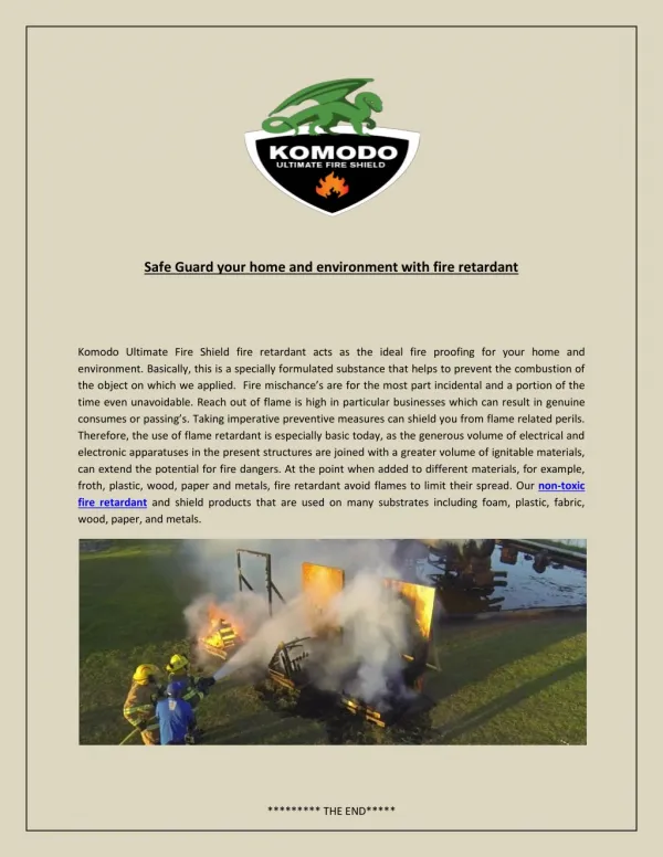 Fire Retardant | Komodo Ultimate Fire Shield
