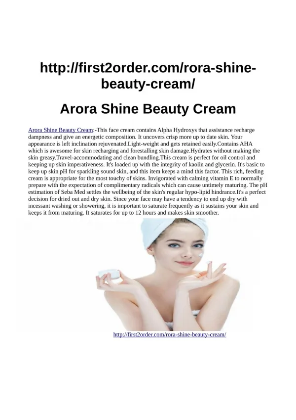 http://first2order.com/rora-shine-beauty-cream/