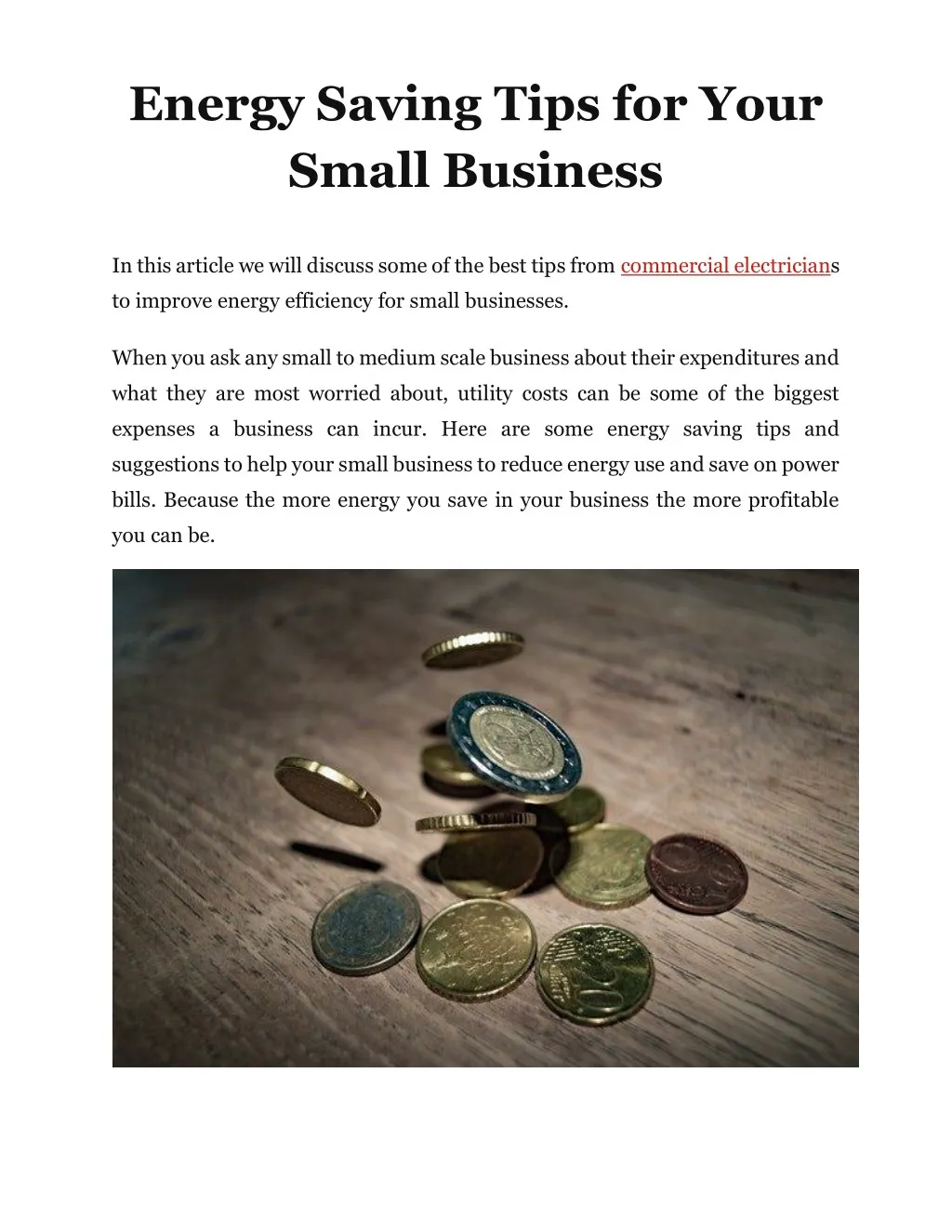 energy saving tips for your small business