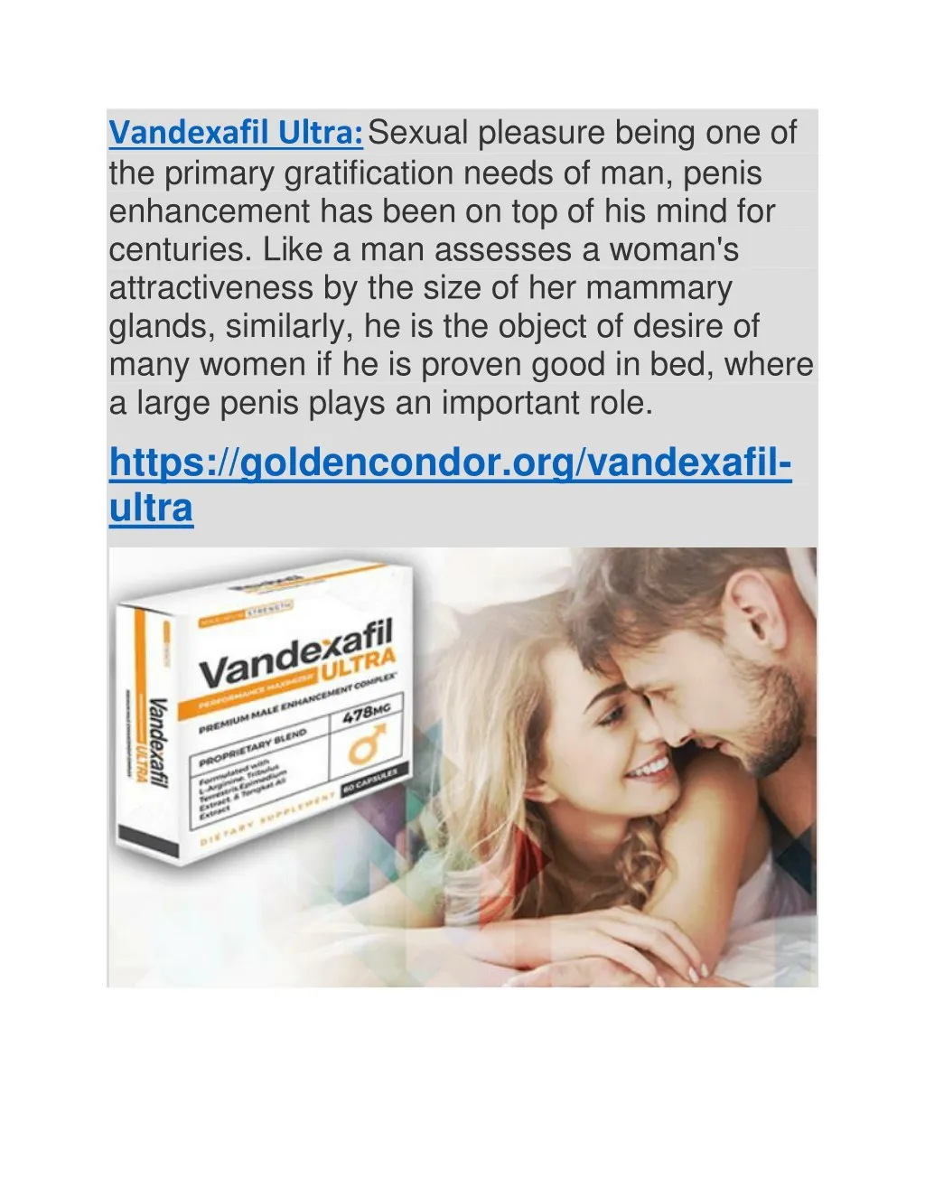 vandexafil ultra sexual pleasure being