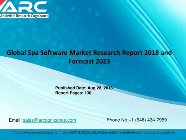 Global Spa Software Market Report 2018