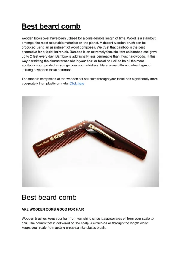 beard comb review 2K18