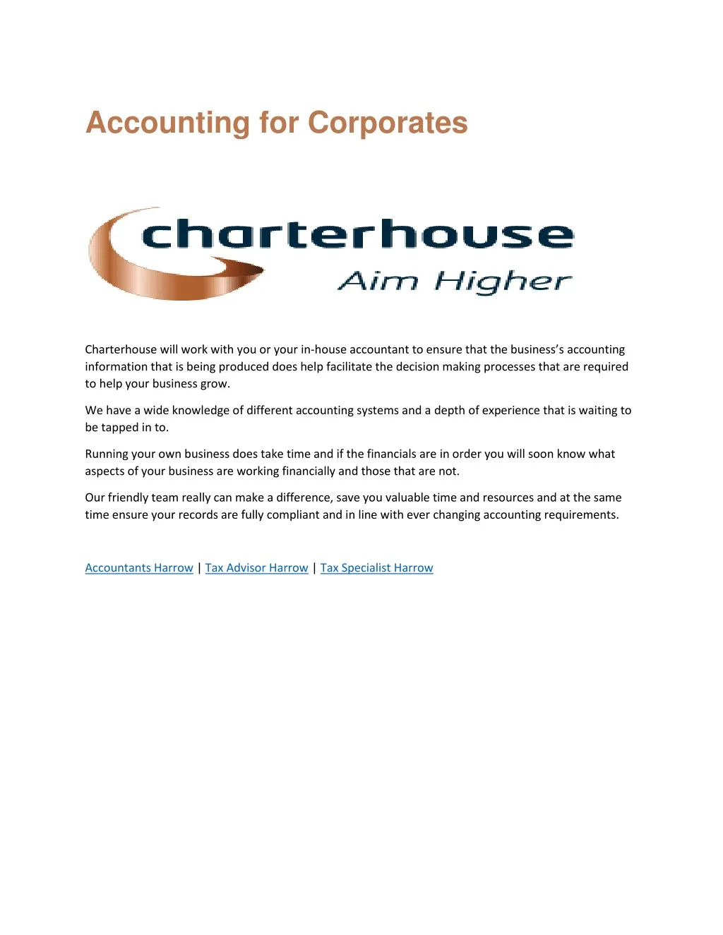 accounting for corporates