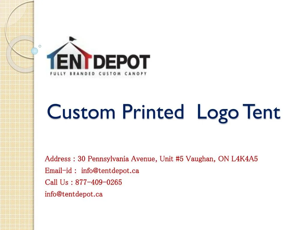 custom printed logo tent