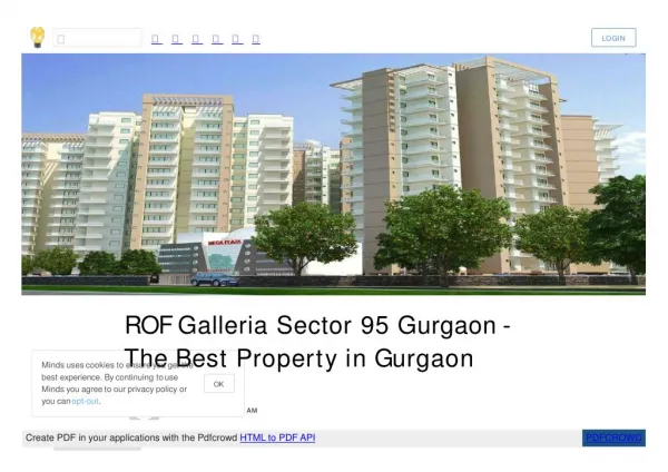 ROF Galleria Sector 95 Gurgaon - The Best Property in Gurgaon