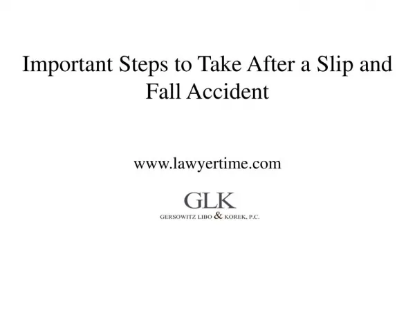 Important Steps to Take After a Slip and Fall Accident