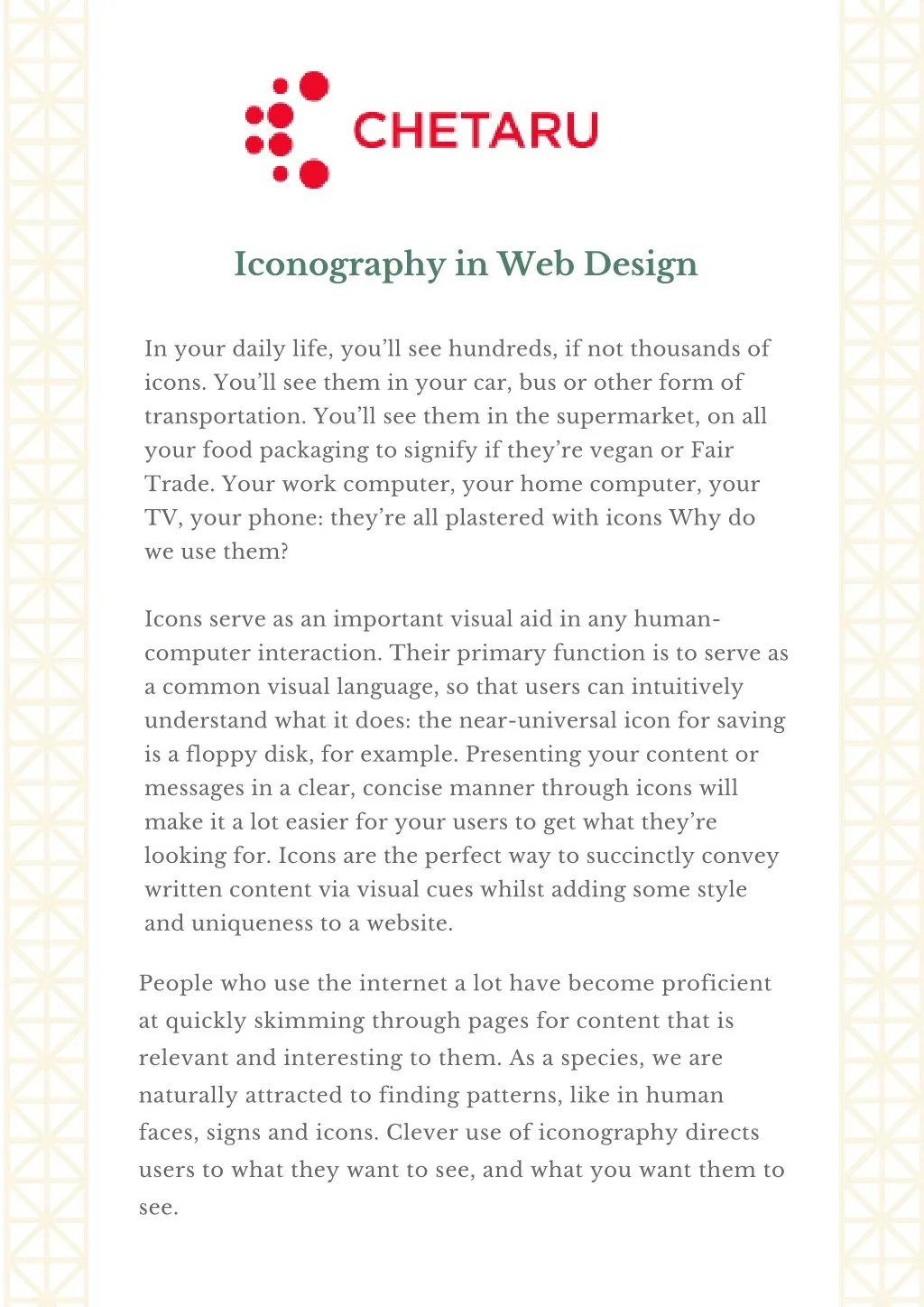 iconography in web design