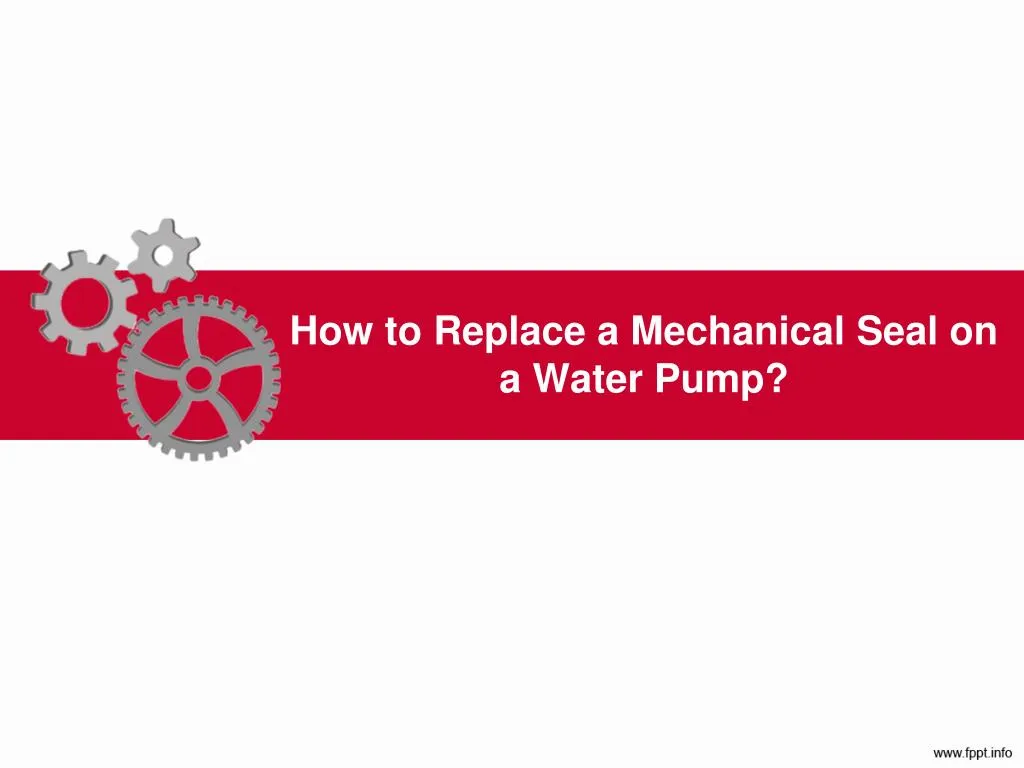 how to replace a mechanical seal on a water pump