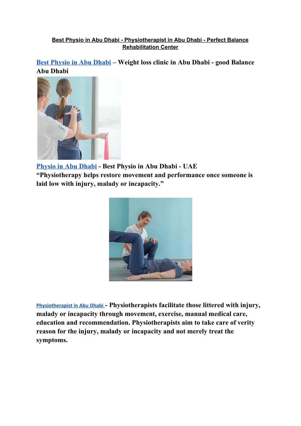 best physio in abu dhabi physiotherapist