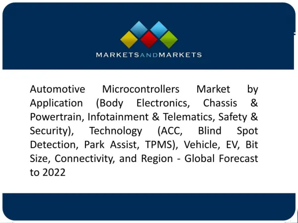 32-Bit Microcontrollers Segment to Lead Automotive Microcontrollers Market