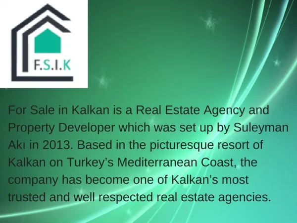Apartments for Sale Kalkan