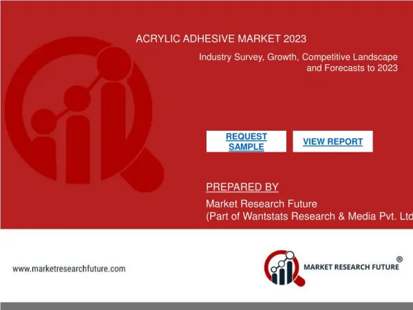 Acrylic Adhesives Market Bonded to a Profitable Growth by 2023