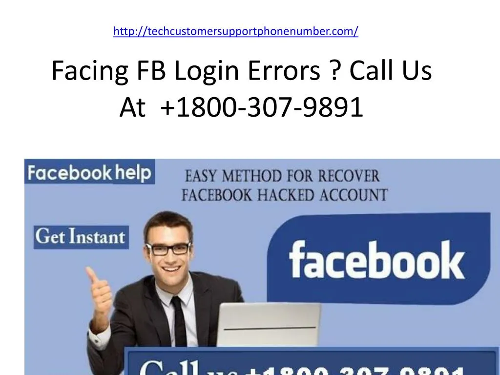 facing fb login errors call us at 1800 307 9891