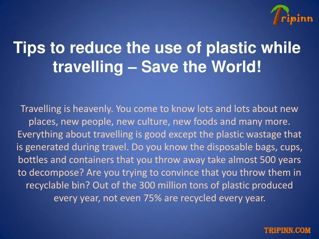 tips to reduce the use of plastic while