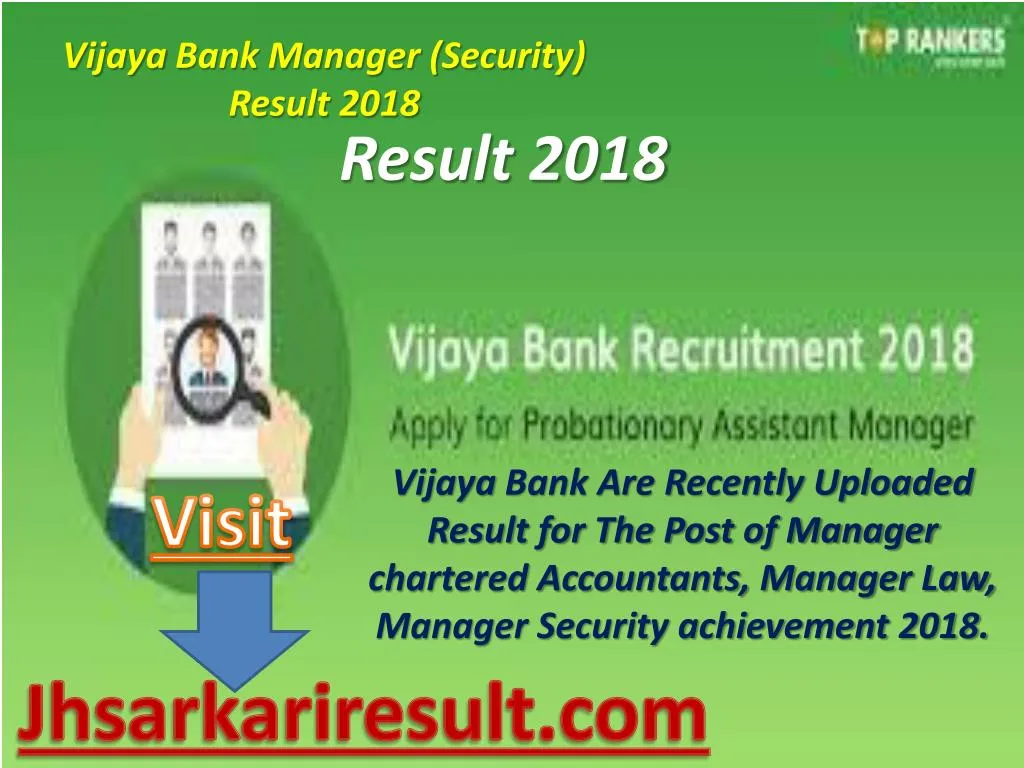 vijaya bank manager security result 2018