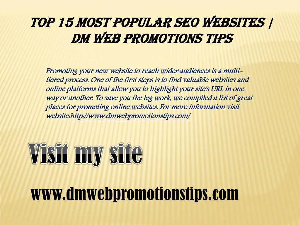 top 15 most popular seo websites