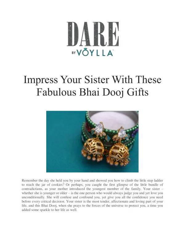 Impress Your Sister With These Fabulous Bhai Dooj Gifts