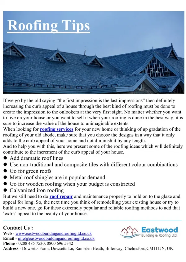 Roofing Tips