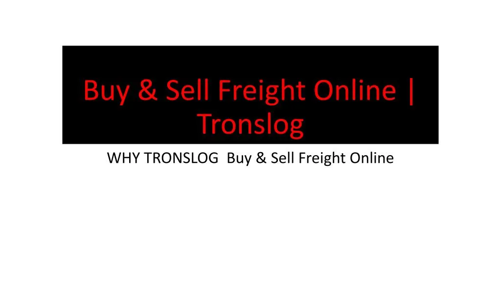 buy sell freight online tronslog