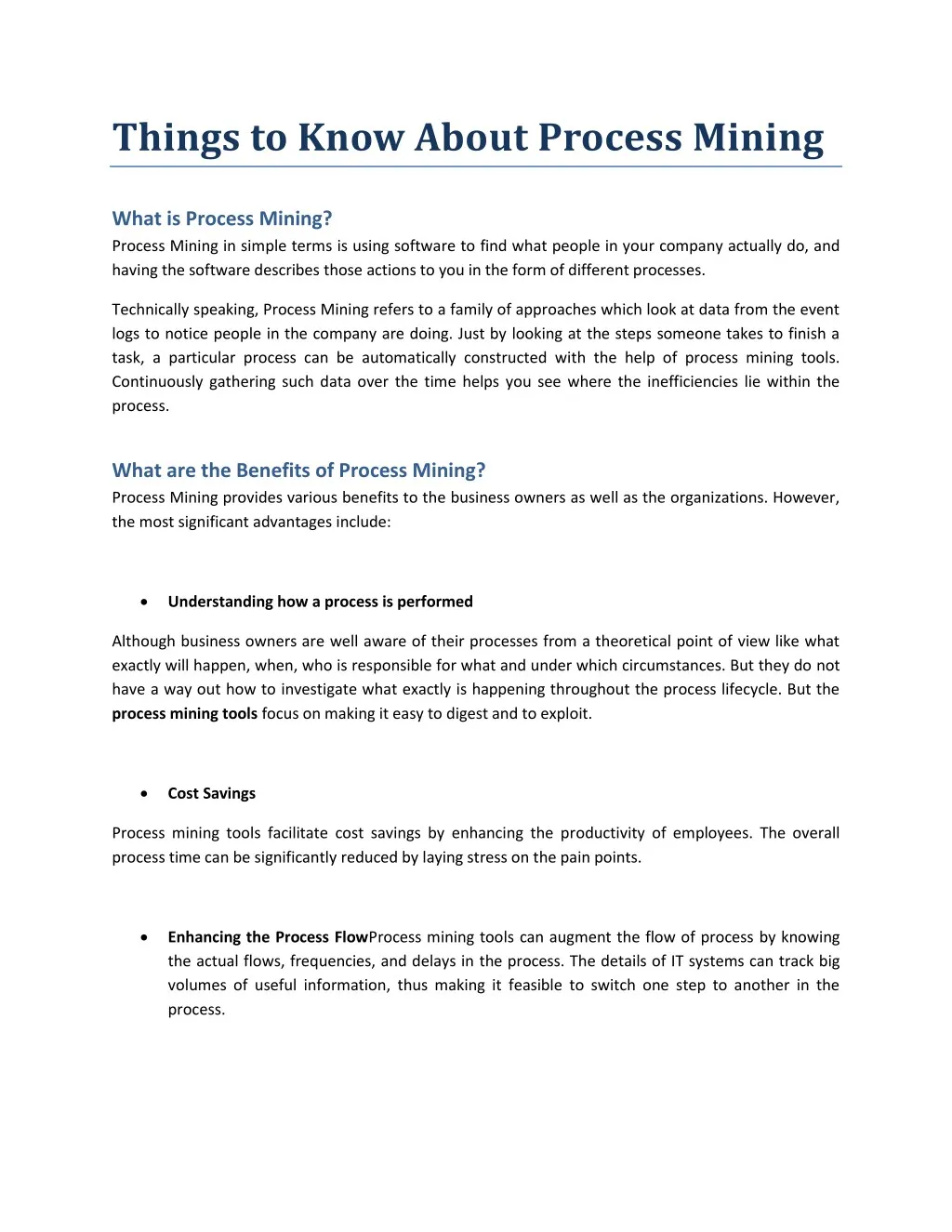 things to know about process mining
