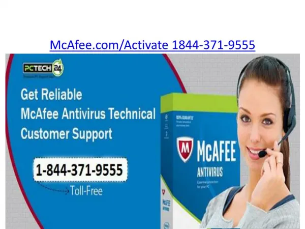 McAfee.com/Activate| 1844-371-9555 | McAfee Activate