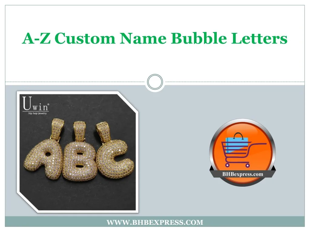 a z custom name bubble letters