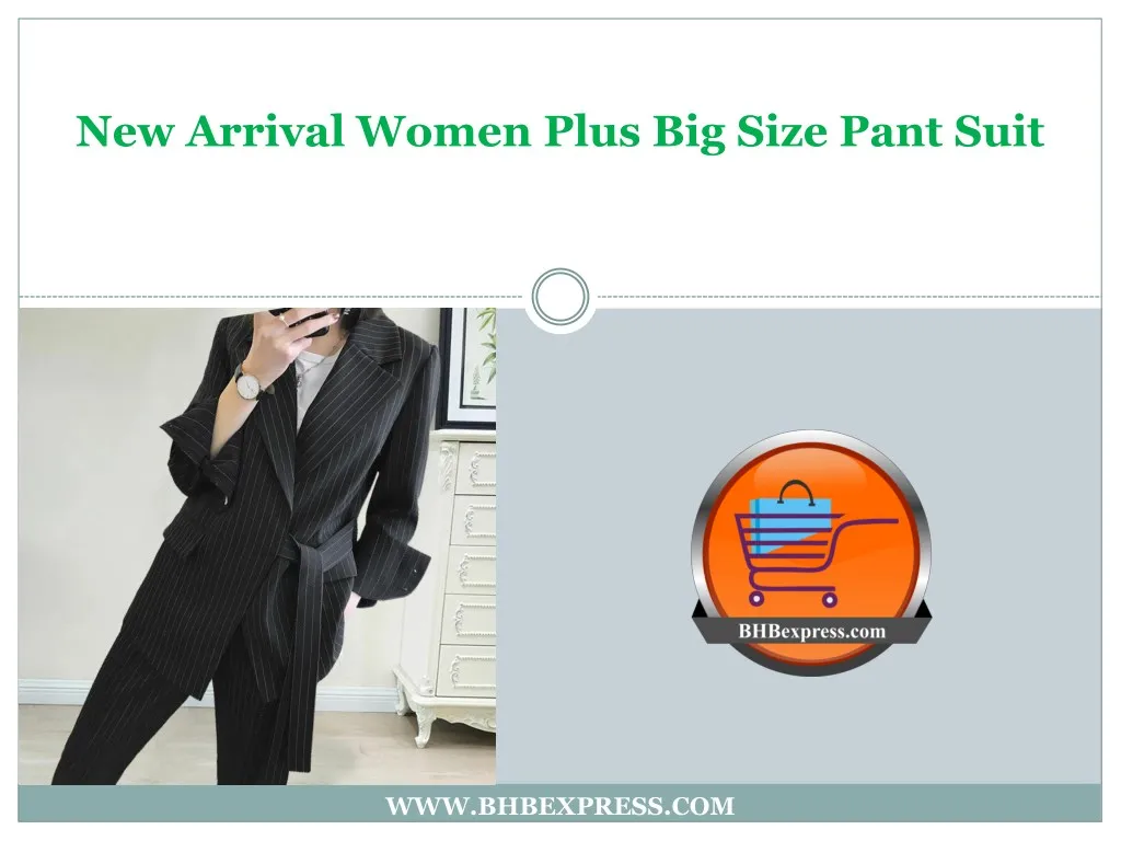 new arrival women plus big size pant suit