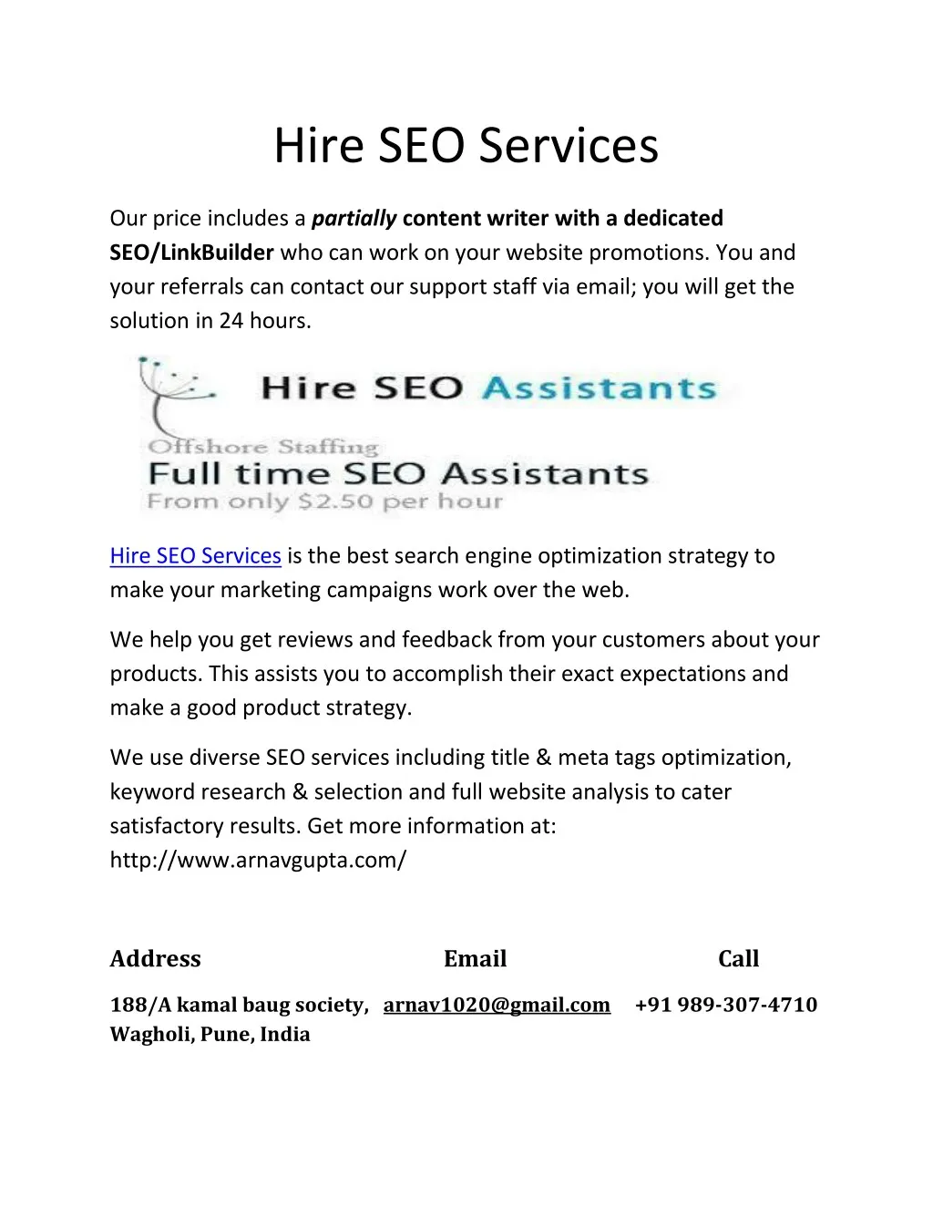 hire seo services