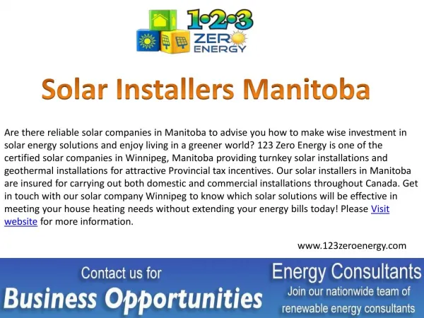 Best Solar Installers in Manitoba