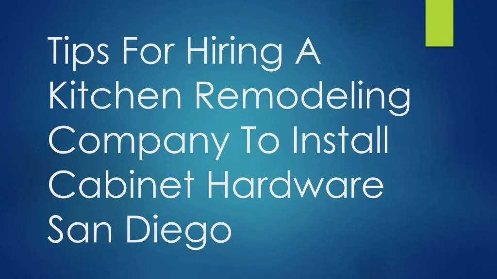 tips for hiring a kitchen remodeling company