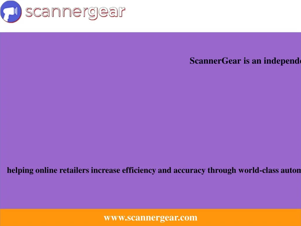 scannergear is an independent company offering