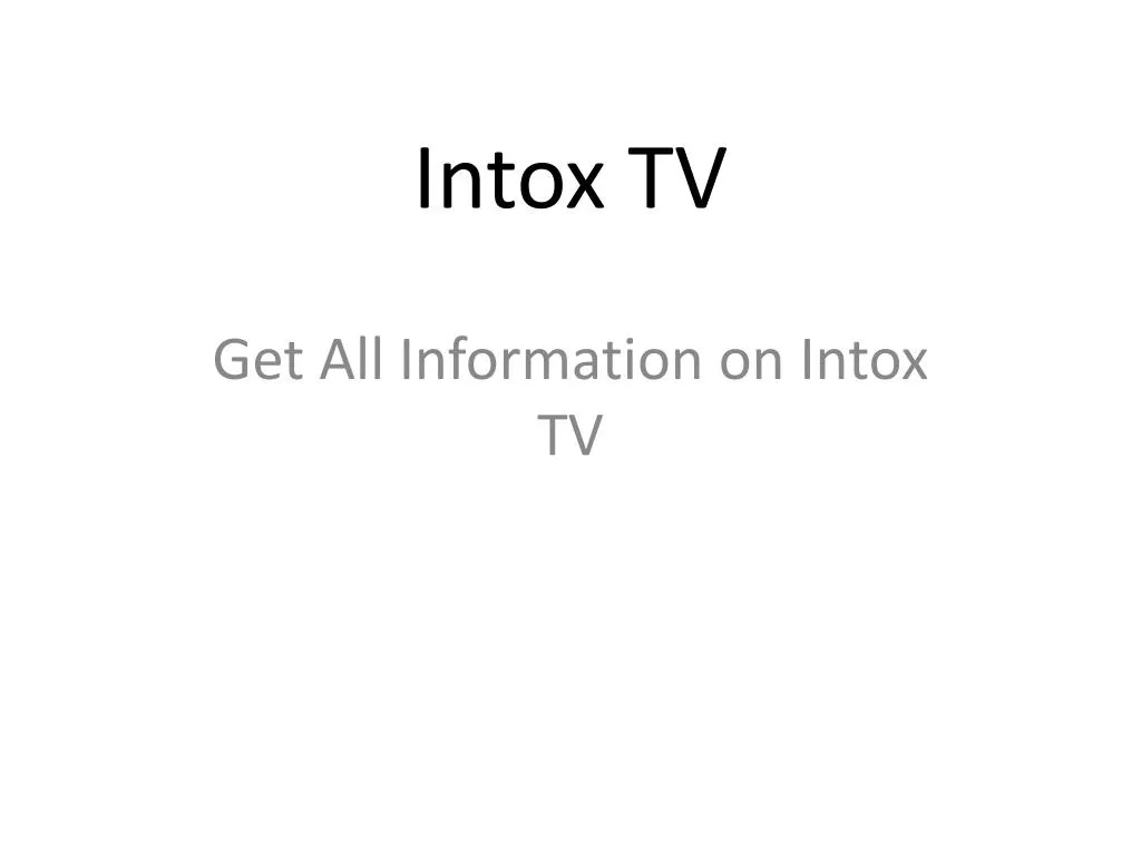 intox tv