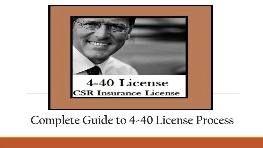 complete guide to 4 40 license process