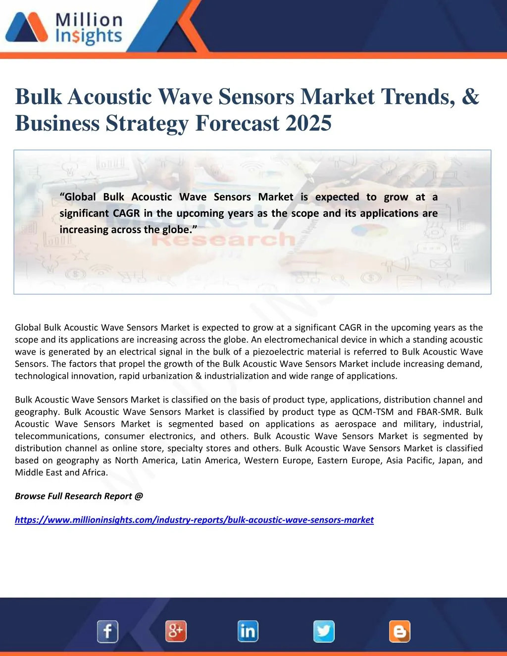 bulk acoustic wave sensors market trends business