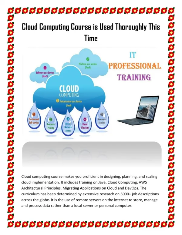 Cloud Computing Course is Used Thoroughly This Time