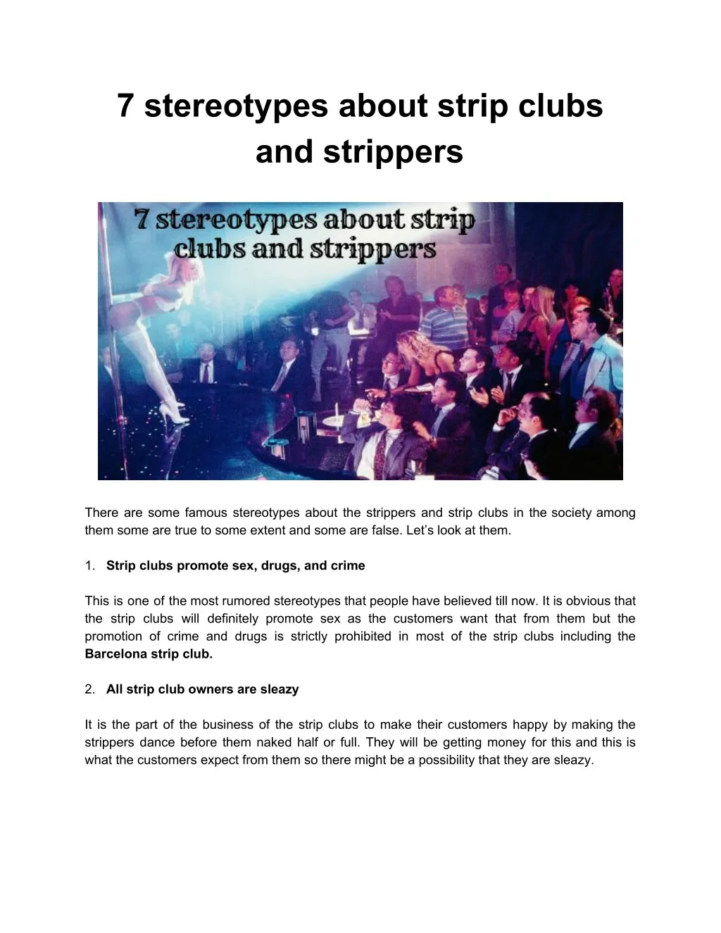 7 stereotypes about strip clubs and strippers