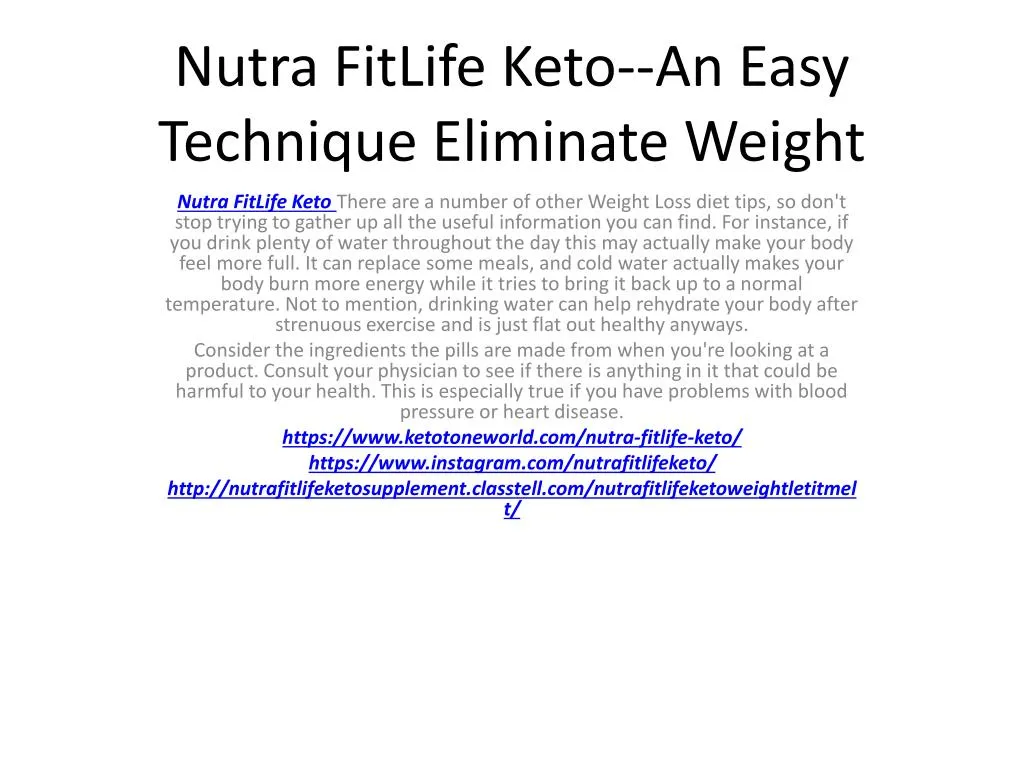 nutra fitlife keto an easy technique eliminate weight