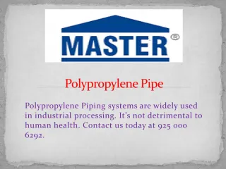 Polypropylene Pipe - slide 1