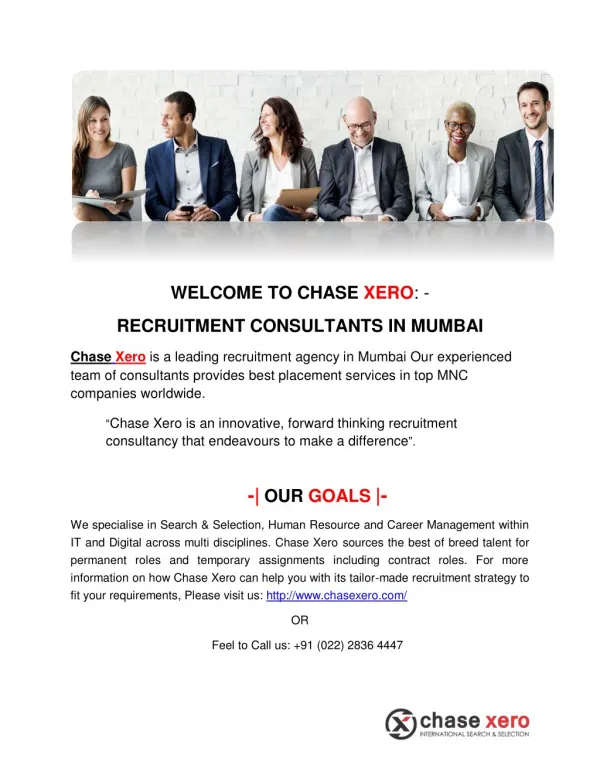 HR Recruitment Consultants in Mumbai | Placement Agencies in Bangalore, India – Chase Xero