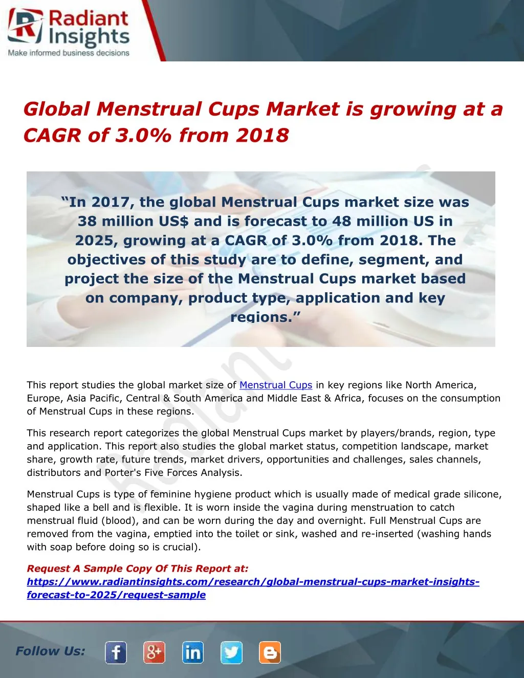global menstrual cups market is growing at a cagr