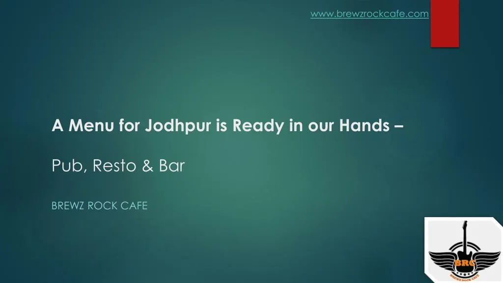 a menu for jodhpur is ready in our hands pub resto bar