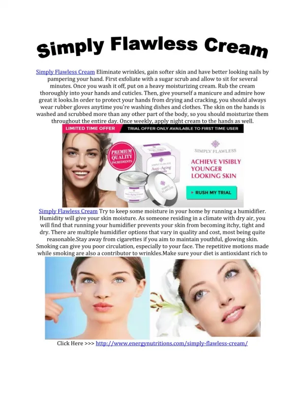 Simply Flawless Cream A great way to protect your skin