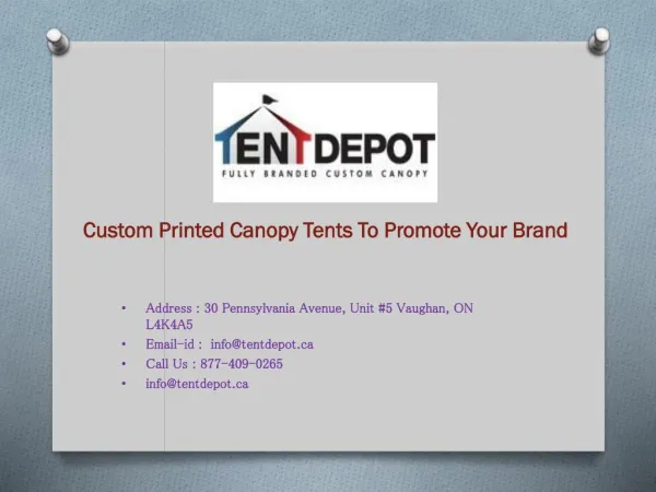Custom Printed Tents