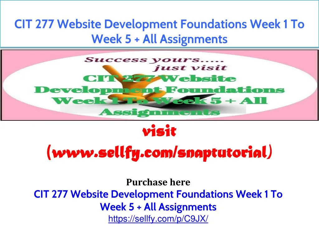 cit 277 website development foundations week