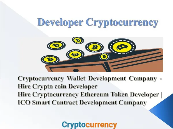 Best Rated Cryptocurrency Wallet Development Company | Developer Cryptocurrency