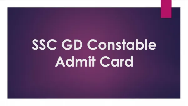 SSC GD Constable Admit Card | Check GD Constable Call Letter for 54953 vacancy