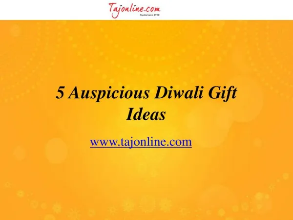 5 Auspicious Diwali Gift Ideas