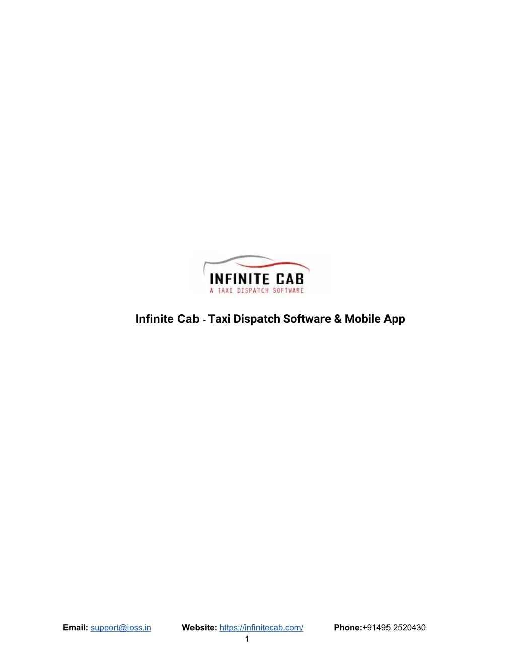 infinite cab taxi dispatch software mobile app