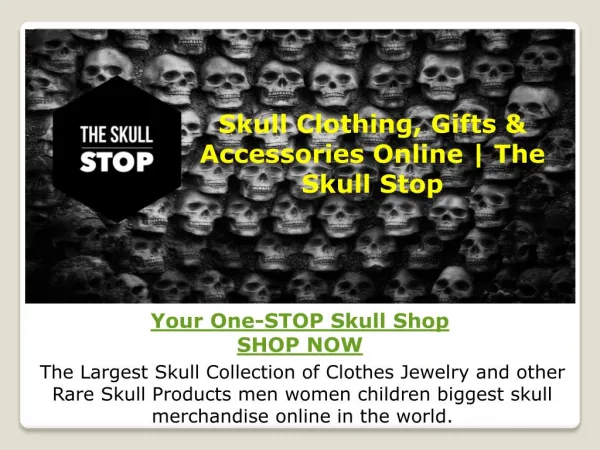 Skull Clothing, Gifts & Accessories Online | The Skull Stop