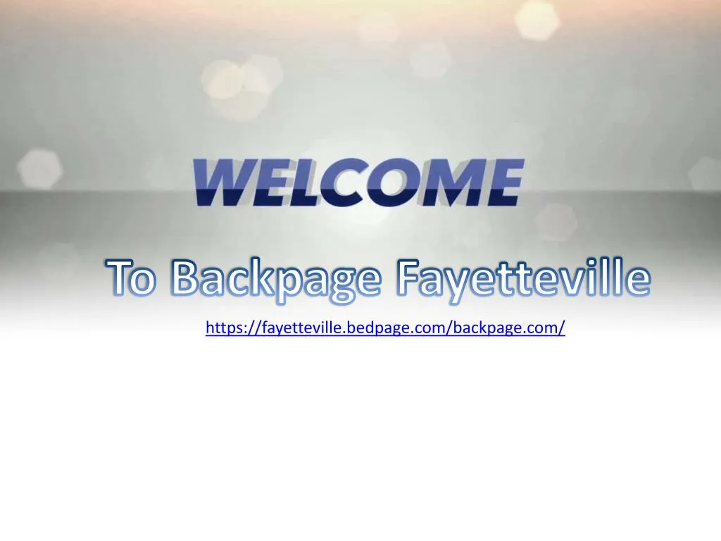 to backpage fayetteville